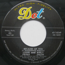 Louis Prima & Keely Smith / Sam Butera And The Witnesses Because Of You USED VINYL 7INCH 45 RPM