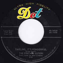 The Fontane Sisters Darling, It's Wonderful / Theme From A Summer Place USED VINYL 7INCH 45 RPM