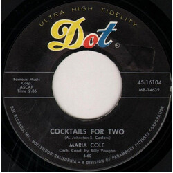Maria Cole Cocktails For Two / So Help Me USED VINYL 7INCH 45 RPM SINGLE