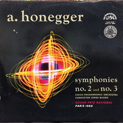 Arthur Honegger / The Czech Philharmonic Orchestra / Serge Baudo Symphonies No. 2 And No. 3 Vinyl LP USED