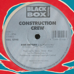 Construction Crew (2) Ride On Time USED VINYL 12INCH 33 S RPM STEREO