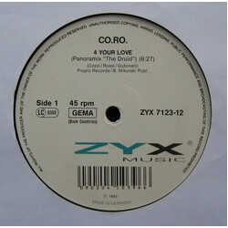 CO.RO. 4 Your Love USED VINYL 12INCH 45 RPM 33 S RPM