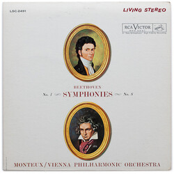 Ludwig Van Beethoven / Pierre Monteux / Wiener Philharmoniker Symphonies Nos. 1 And 8 Vinyl LP USED