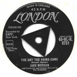 Jane Morgan The Day The Rains Came USED VINYL 7INCH 45 RPM SINGLE