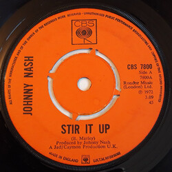 Johnny Nash Stir It Up / Cream Puff USED VINYL 7INCH SINGLE