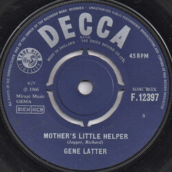 Gene Latter Mother's Little Helper USED VINYL 7INCH 45 RPM SINGLE