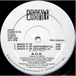 A.O.K. Shack It Up USED VINYL 12INCH 33 S RPM PROMO