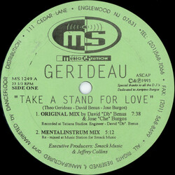 Gerideau Take A Stand For Love USED VINYL 12INCH 33 S RPM PARTIALLY UNOFFICIAL
