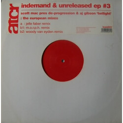 Scott Mac / De-Progression / AJ Gibson Indemand & Unreleased EP #3 USED VINYL 12INCH 33 S RPM WHITE LABEL