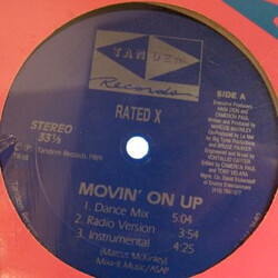 Rated X Movin' On Up / Swift Lift Vocalist USED VINYL 12INCH 33 S RPM