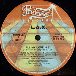 L.A.X. All My Love / Dancin' At The Disco USED VINYL 12INCH 33 S RPM