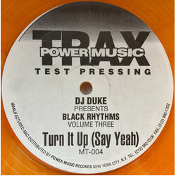 DJ Duke / Black Rhythms Turn It Up (Say Yeah) USED VINYL 12INCH 33 S RPM TEST PRESSING