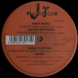 Jimmy Bravo / Electric Rock Band / Maria Valentino / Regina (3) Queen Of Fire / Rock Me Tonight /  Stand Inside My Love / Harmony USED VINYL 12INCH 33