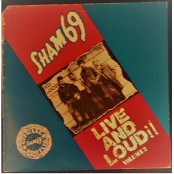 Sham 69 Live And Loud!! Volume 2 Vinyl LP USED