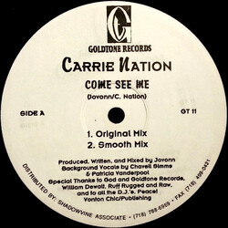 Carrie Nation Come See Me USED VINYL 12INCH 33 S RPM