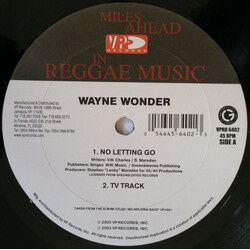 Wayne Wonder No Letting Go USED VINYL 12INCH 45 RPM