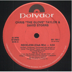 Chris "The Glove" Taylor / David Storrs Reckless USED VINYL 12INCH 45 RPM STEREO
