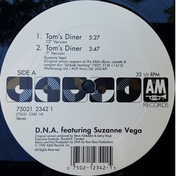 DNA / Suzanne Vega Tom's Diner USED VINYL 12INCH 33 S RPM SINGLE STEREO