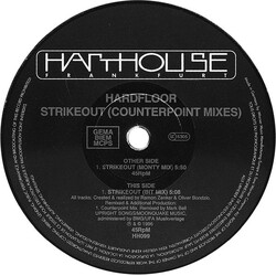 Hardfloor Strikeout (Counterpoint Mixes) USED VINYL 12INCH 45 RPM SINGLE