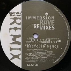Lawrie Immersion Rave - Remixes USED VINYL 12INCH 33 S RPM