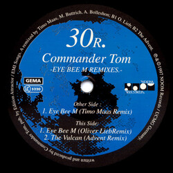 Commander Tom Eye Bee M (Remixes) USED VINYL 12INCH 33 S RPM