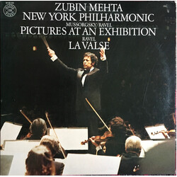 Zubin Mehta / The New York Philharmonic Orchestra / Modest Mussorgsky / Maurice Ravel Pictures At An Exhibition / La Valse Vinyl LP USED