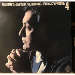 Johannes Brahms / Zubin Mehta / The New York Philharmonic Orchestra Symphony No. 4 Vinyl LP USED