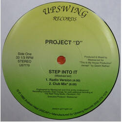 Project D Step Into It USED VINYL 12INCH 33 S RPM STEREO
