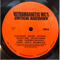Ultramagnetic MC's Critical Beatdown Vinyl LP USED
