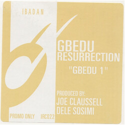 Gbedu Resurrection Gbedu 1 USED VINYL 12INCH 33 S RPM PROMO