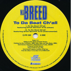 MC Breed To Da Beat Ch'all USED VINYL 12INCH 33 S RPM