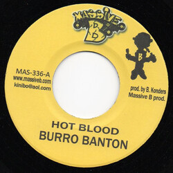 Burro Banton Hot Blood USED VINYL 7INCH 45 RPM