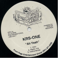 KRS-One Ah Yeah USED VINYL 12INCH 33 S RPM PROMO