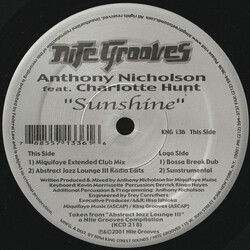 Anthony Nicholson / Charlotte Hunt Sunshine USED VINYL 12INCH 33 S RPM