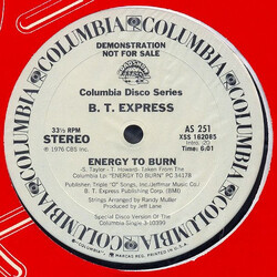B.T. Express Energy To Burn USED VINYL 12INCH 33 S RPM PROMO STEREO MONO