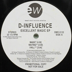 D'Influence Excellent Magic EP USED VINYL 12INCH 33 S RPM EP COMPILATION PROMO