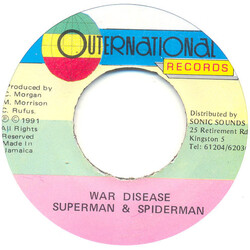 Superman & Spiderman War Disease USED VINYL 7INCH 45 RPM