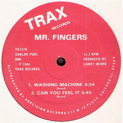 Mr. Fingers Washing Machine / Can You Feel It USED VINYL 12INCH 33 S RPM