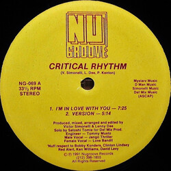 Critical Rhythm I'm In Love With You USED VINYL 12INCH 33 S RPM