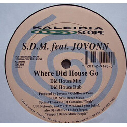 S.D.M. / Jovonn Where Did House Go USED VINYL 12INCH 33 S RPM