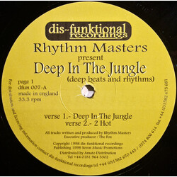 Rhythm Masters Deep In The Jungle (Deep Beats & Rhythms) USED VINYL 12INCH