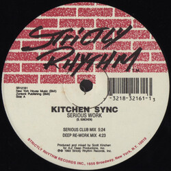 Kitchen Sync Serious Work / Shhh... Deeper USED VINYL 12INCH 33 S RPM