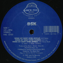 DSK Work My Body Over (Sweat) USED VINYL 12INCH 33 S RPM