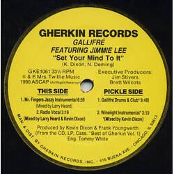 Gallifré / Jimmie Lee Set Your Mind To It USED VINYL 12INCH 33 S RPM