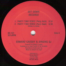 Edward Crosby / Singing DJ Party Time Remix USED VINYL 12INCH 33 S RPM