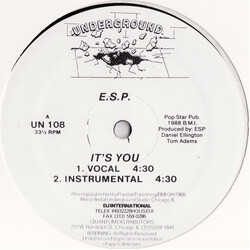 E.S.P. It's You USED VINYL 12INCH 33 S RPM REISSUE