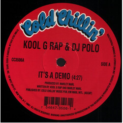 Kool G Rap & D.J. Polo It's A Demo / I'm Fly USED VINYL 12INCH 33 S RPM REISSUE LIMITED EDITION