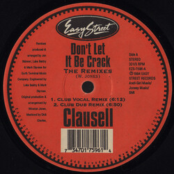 Clausell Don't Let It Be Crack (The Remixes) USED VINYL 12INCH 33 S RPM