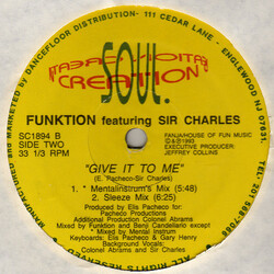 Funktion / Sir Charles Give It To Me USED VINYL 12INCH 33 S RPM