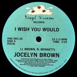 Jocelyn Brown I Wish You Would USED VINYL 12INCH 33 S RPM SINGLE MISPRINT STEREO